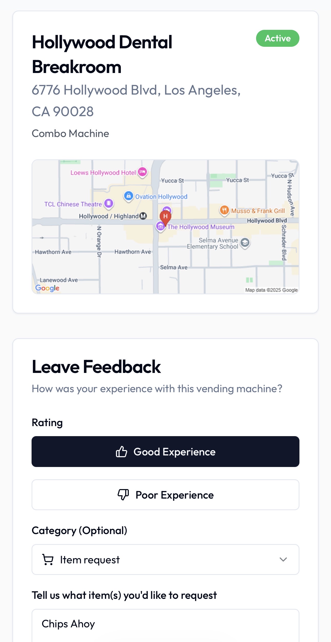 QR + Mobile Feedback UI